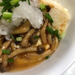 豆腐ステーキ　きのこあんかけ添え